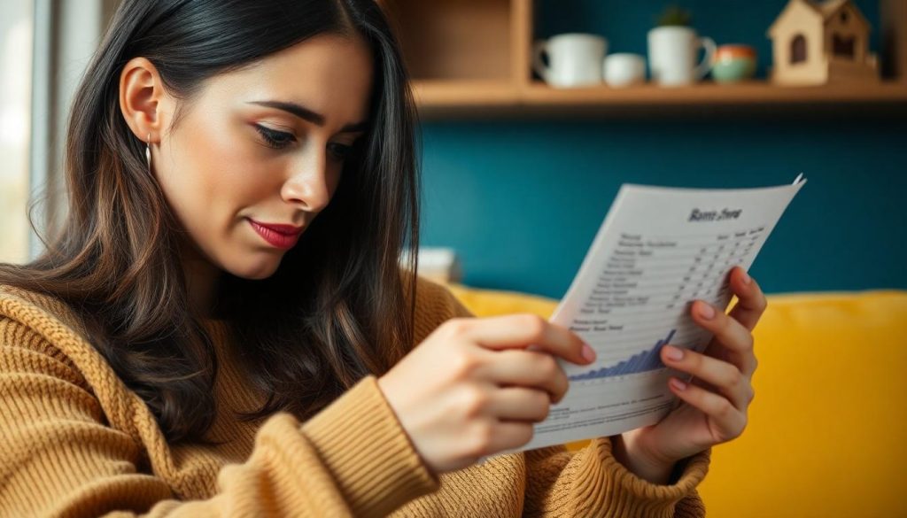 A woman checking for Natwest Bank Fraud by checking her statement.