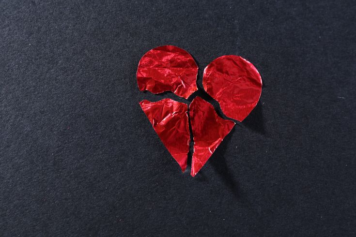 broken red heart