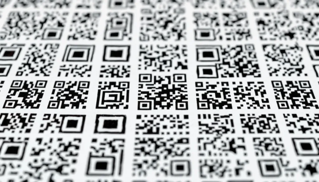 A picture of lots of random QR codes