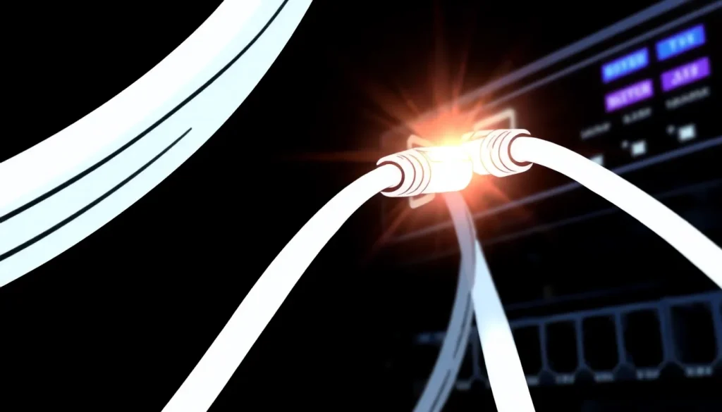 A picture of fibre optic cables