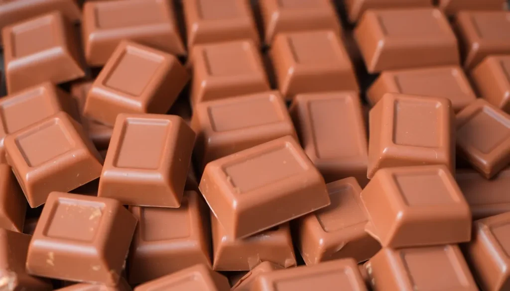 A pile of milk chocolate