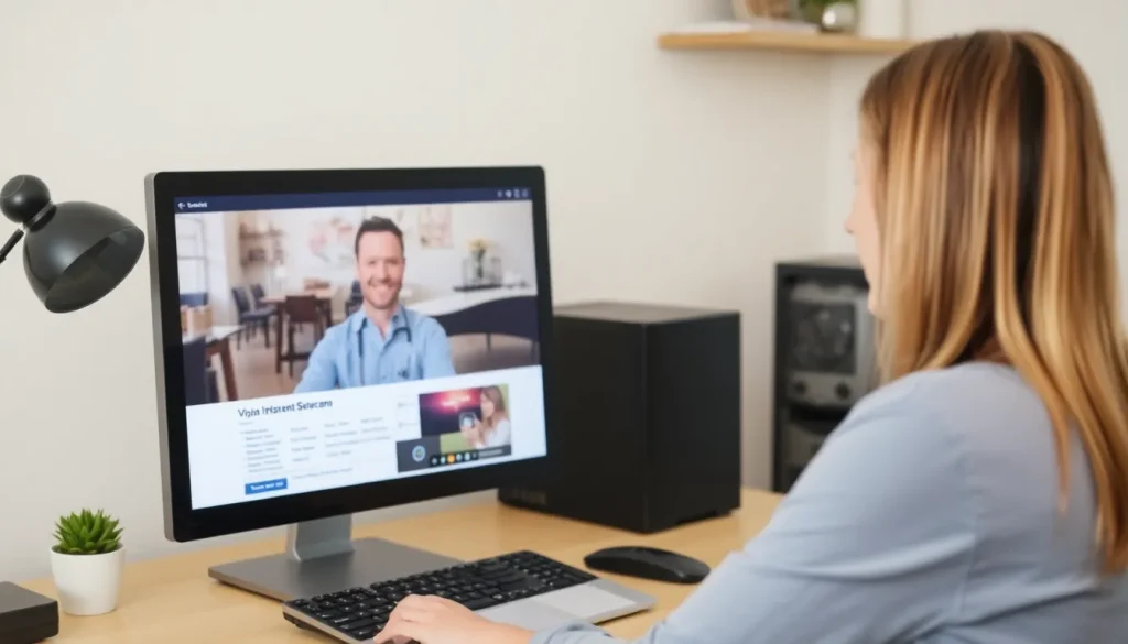 A woman watching a deepfake investment scam video