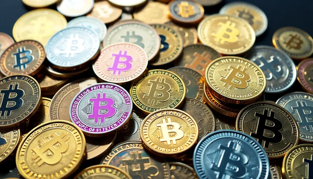 A pile of Bitcoin